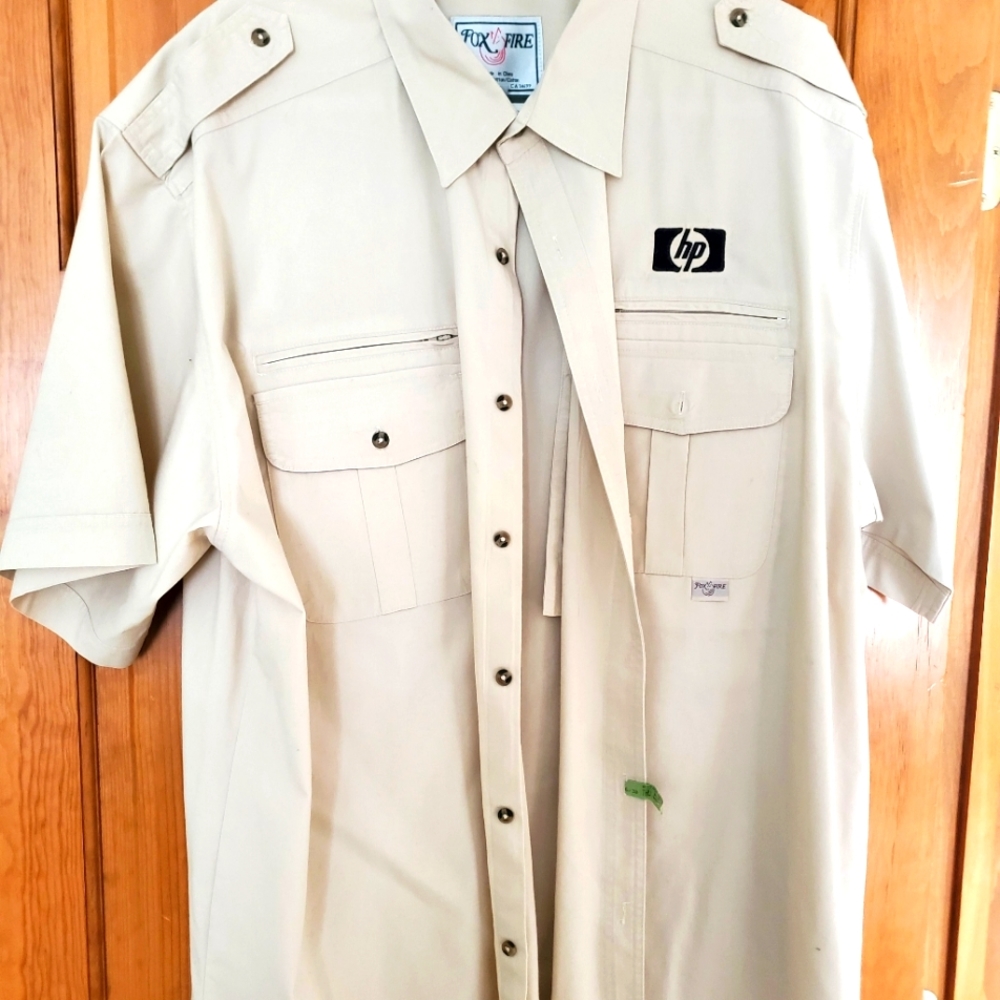 Short-sleeve cargo shirt, Made by Fox Fire (khaki)